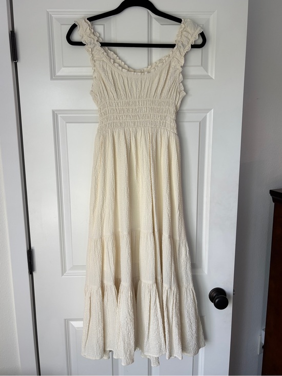 Urban Outfitters Dresses & Skirts - cream smocked ruffle strap sundress